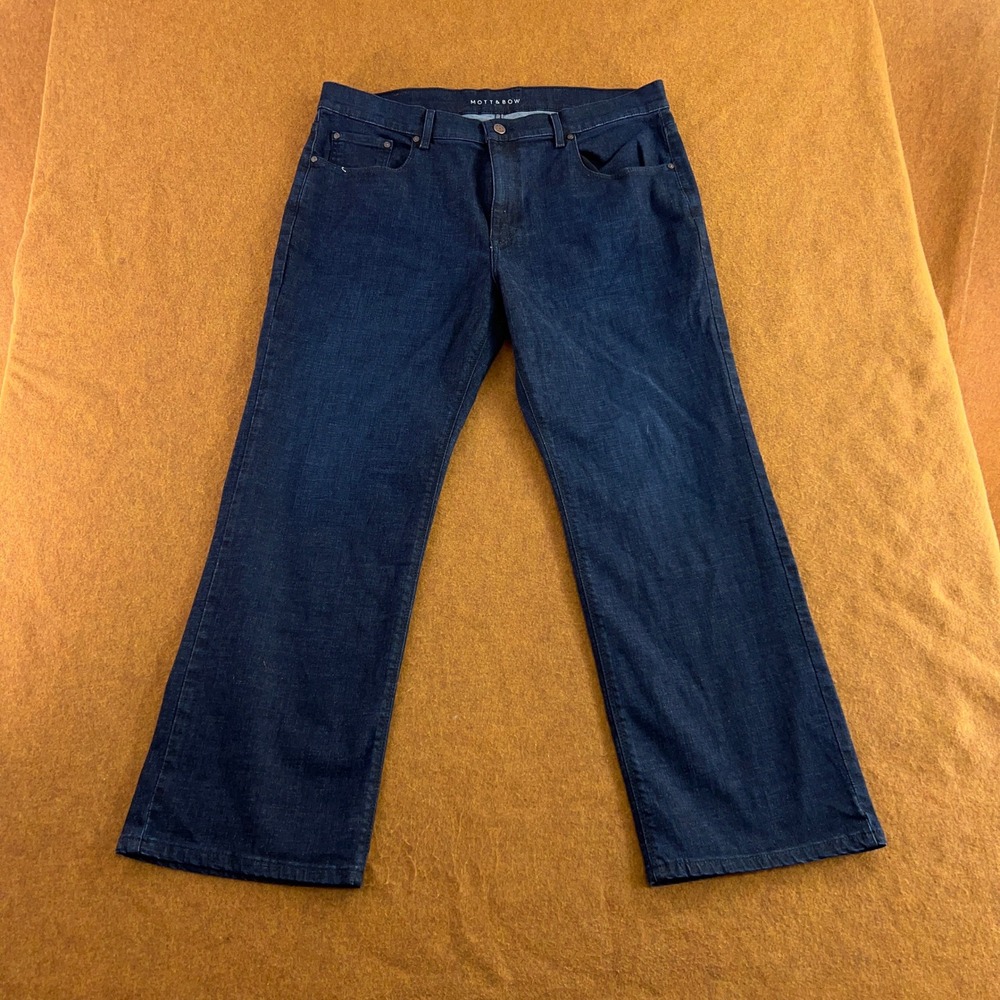 Mott & Bow Mens 38x30 Dark Wash Straight Leg Denim Jeans New